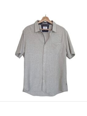 7Diamonds | Cabbo Jacquard Stretch Woven Short Sleeve Button Shirt